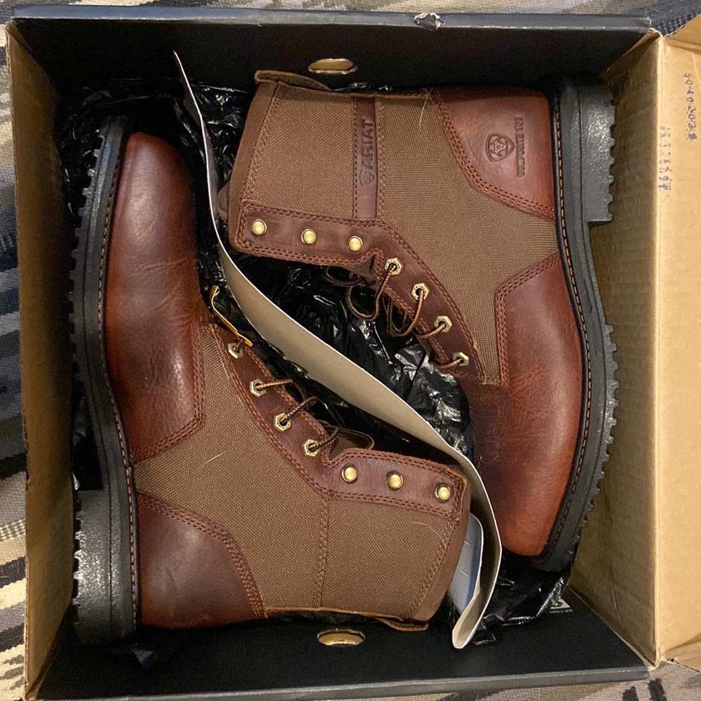 Ariat work Rigtek 8” oiled brown mens size 9 composite toe